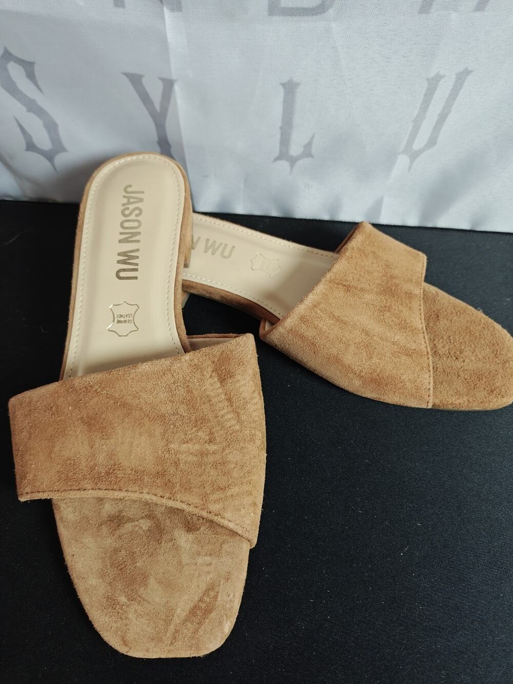 JASON WU Women's 7.5 Jane Sandals Suede Genuine Leather New